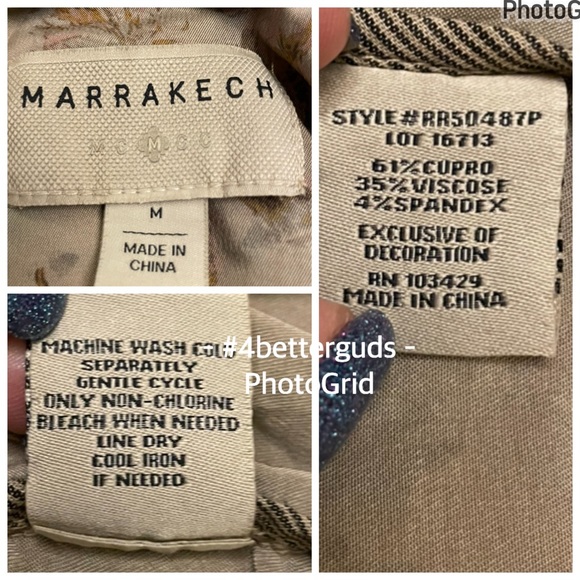 NEW Marrakech Rare Floral Print Button Front Shirt Long Sleeve Jacket MD - Picture 8 of 16